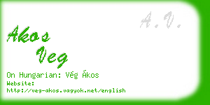 akos veg business card